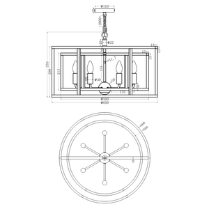 Chester 6 Light Pendant